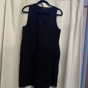 Gibson black polyester, short romper